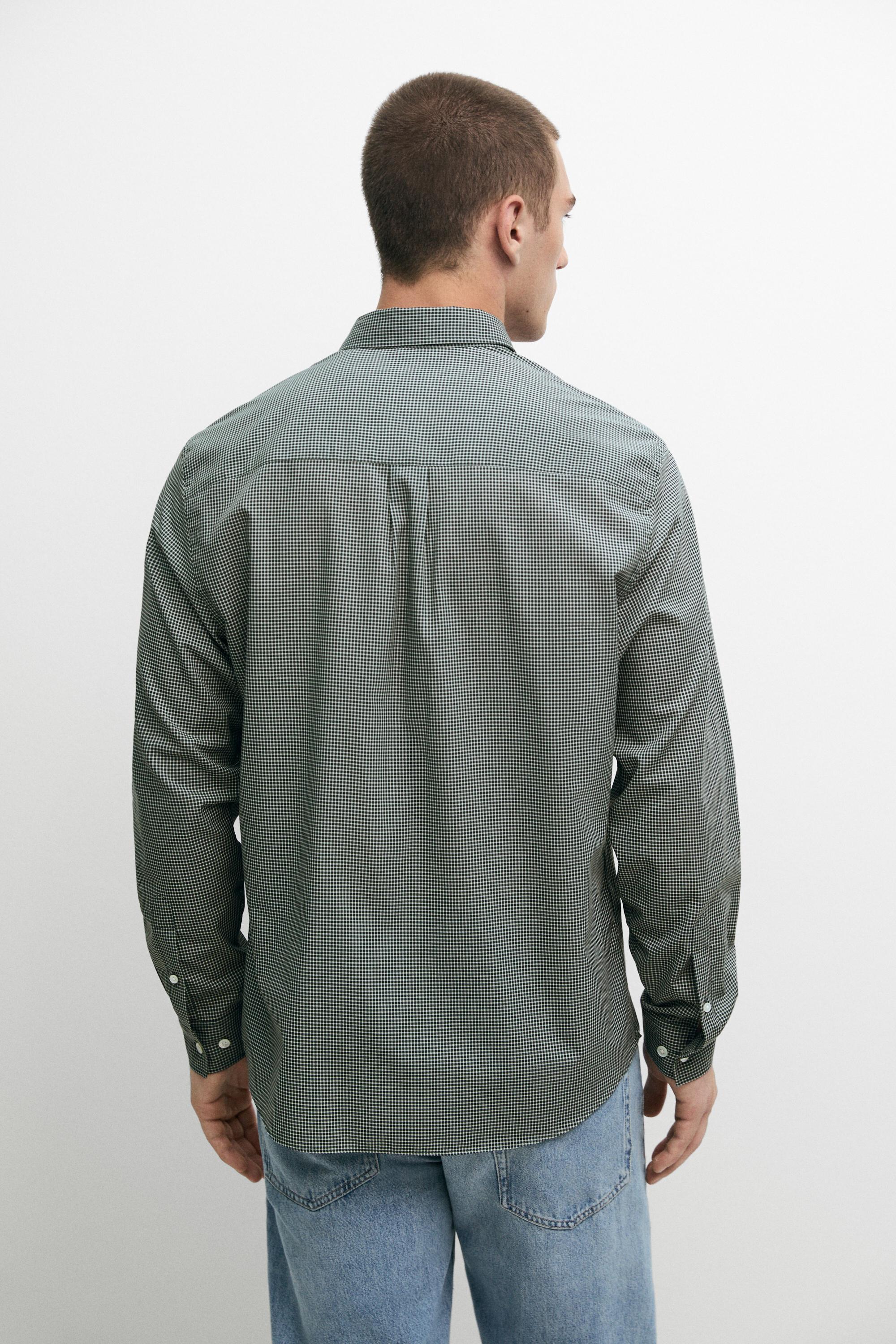 100% cotton check regular fit shirt